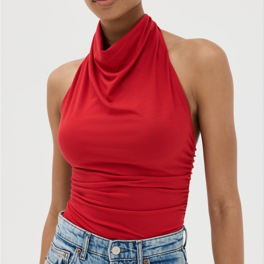 Reformation Red Halter Tank Top